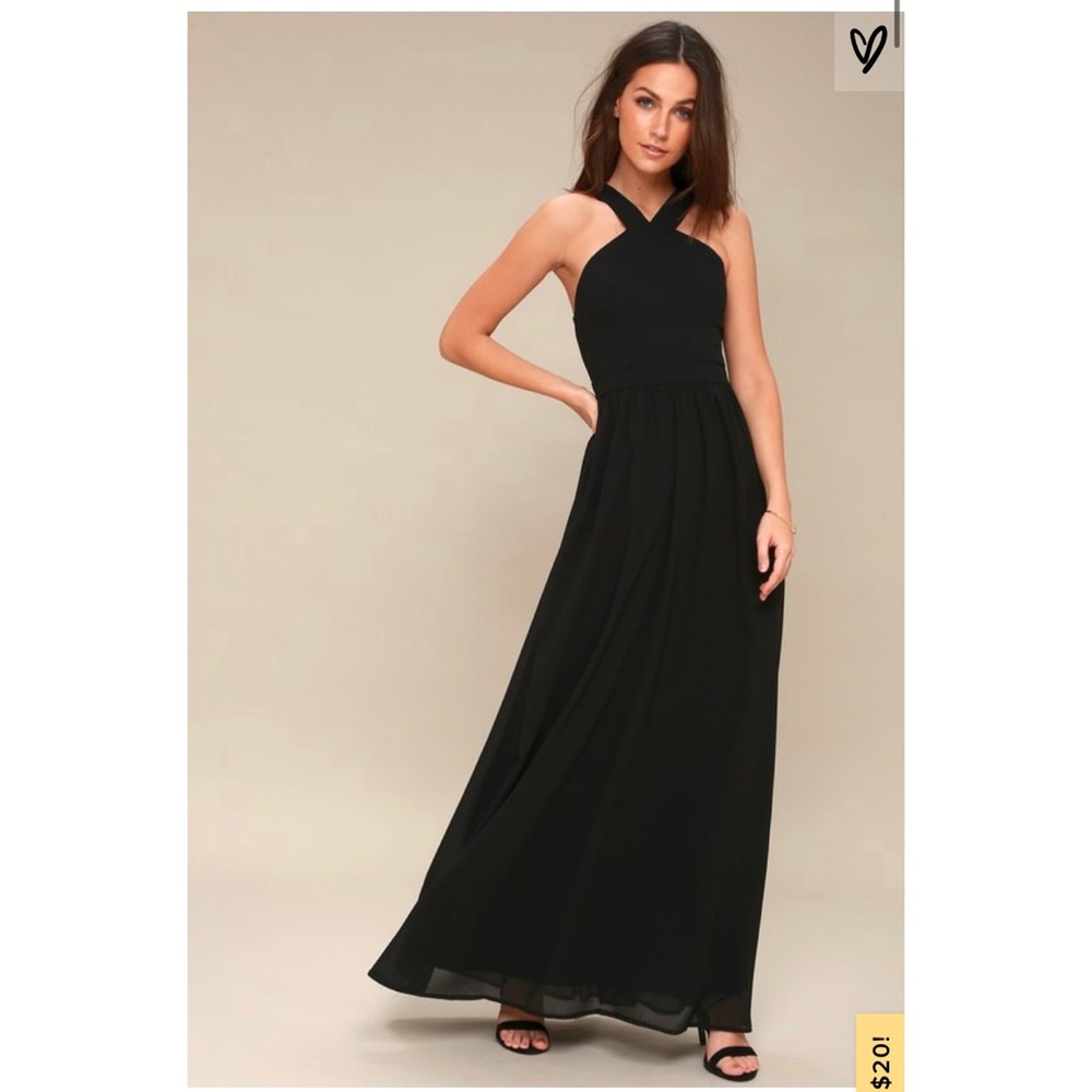 Air of Romance Black Maxi Dress